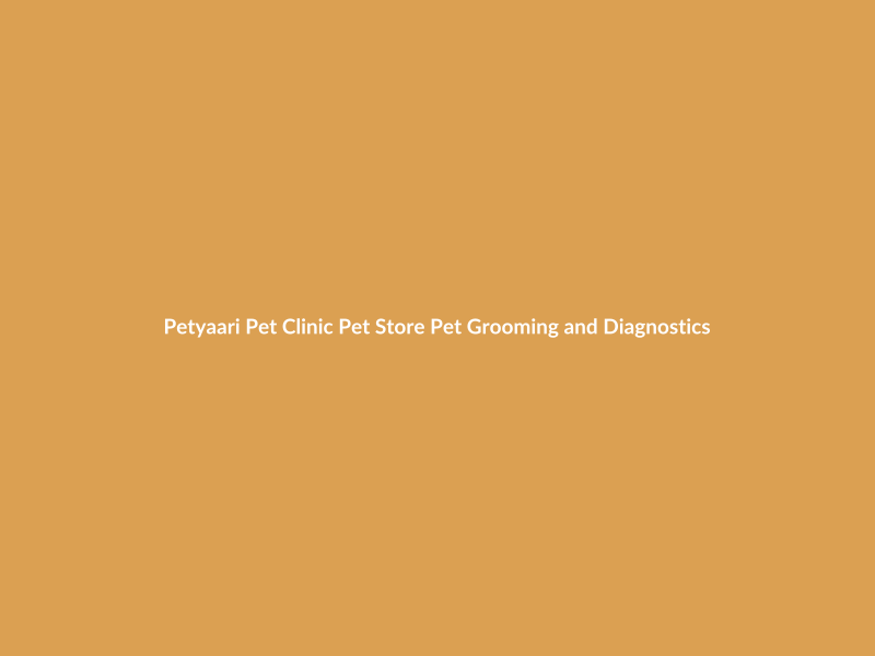 Petyaari Pet Clinic Pet Store Pet Grooming and Diagnostics Vanasthalipuram